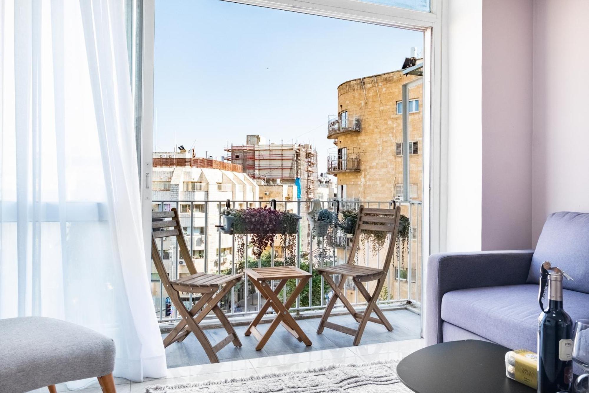 Modern Bright, Near Mahane Yehuda Market, Balcony Gerusalemme Esterno foto